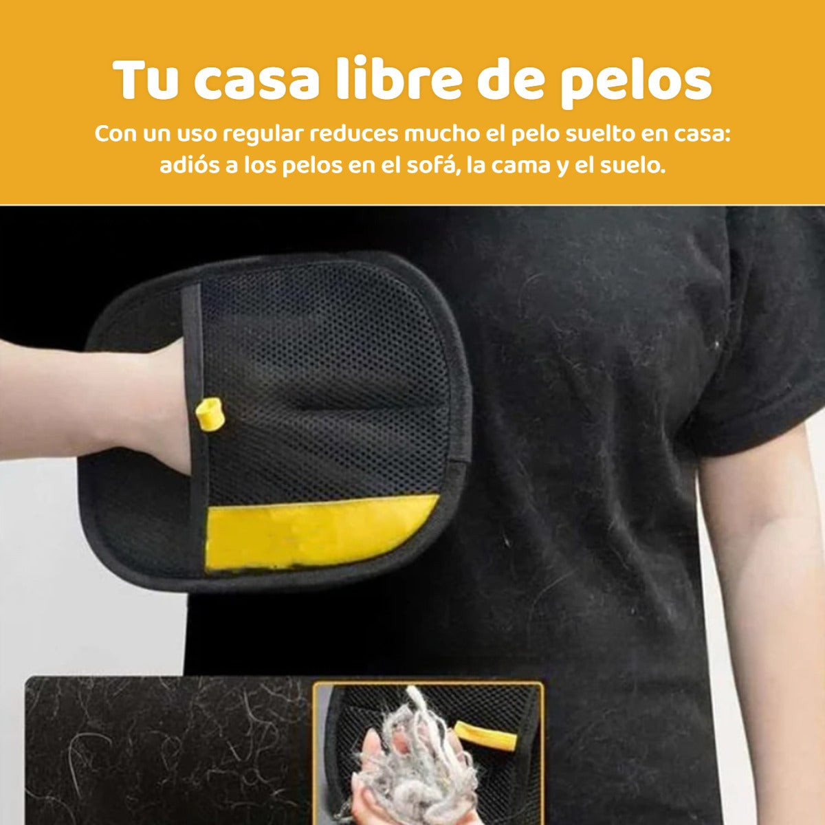 Guante quitapelos GoldGlove: tu casa libre de pelos