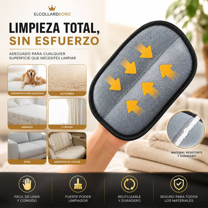 Guante quitapelos para sofá, alfombra, sábanas, cortinas y asientos de coche